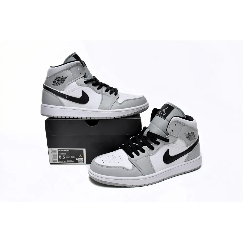 Air Jordan 1 Mid Light Smoke Grey  554724-092