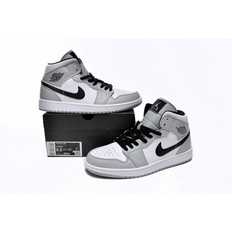 Air Jordan 1 Mid Light Smoke Grey  554724-092