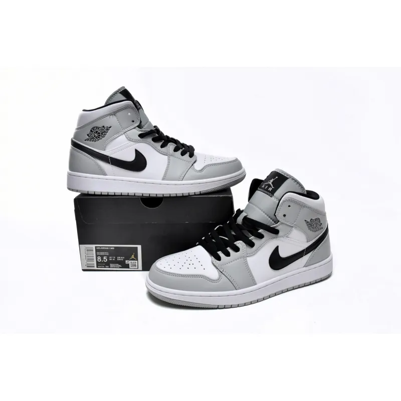 Air Jordan 1 Mid Light Smoke Grey  554724-092