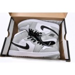 Air Jordan 1 Mid Light Smoke Grey  554724-092