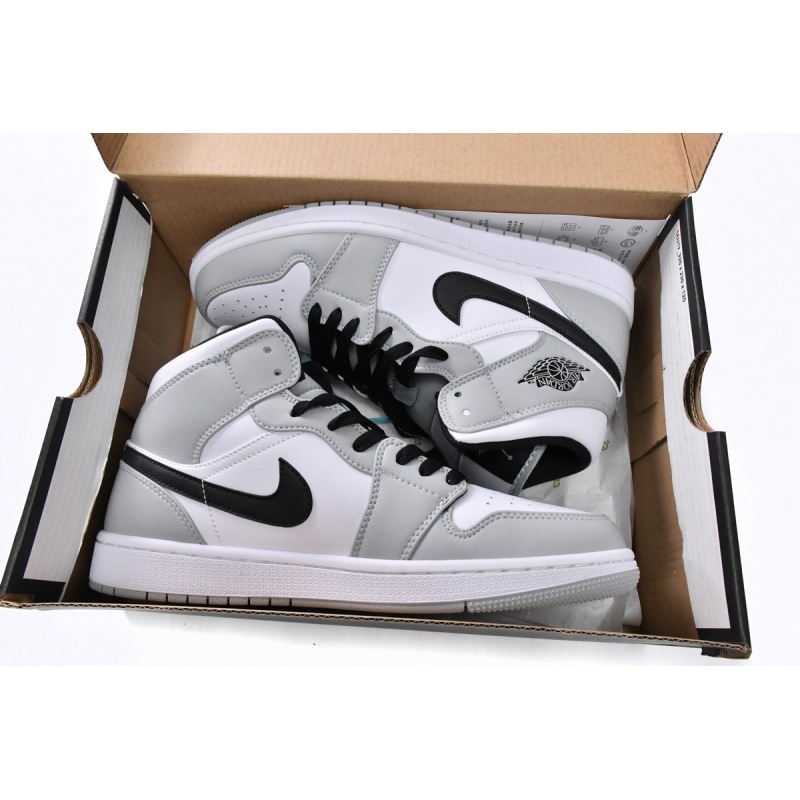 Air Jordan 1 Mid Light Smoke Grey  554724-092