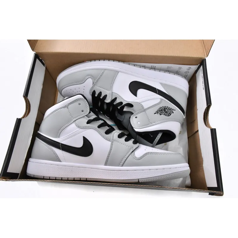 Air Jordan 1 Mid Light Smoke Grey  554724-092