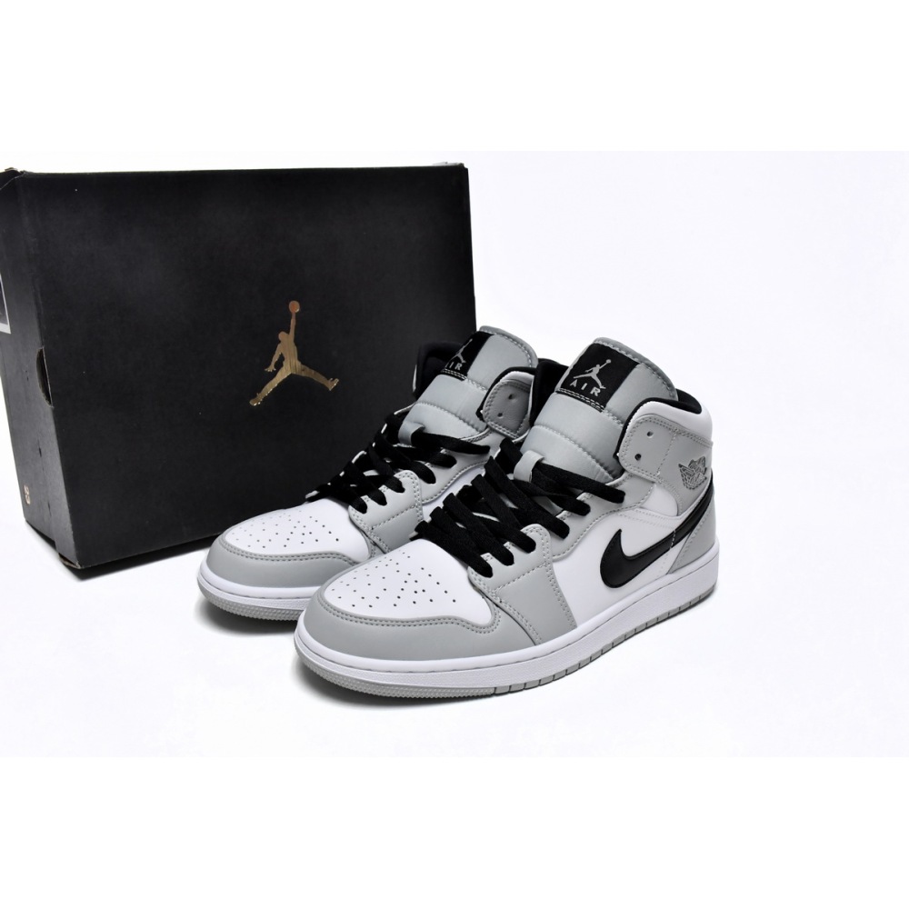 Air Jordan 1 Mid Light Smoke Grey  554724-092