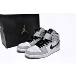 Air Jordan 1 Mid Light Smoke Grey  554724-092
