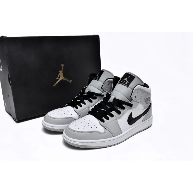 Air Jordan 1 Mid Light Smoke Grey  554724-092