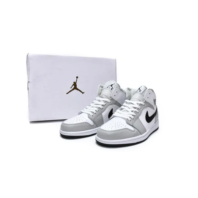 Air Jordan 1 Mid Light Smoke Grey (Women's)  BQ6472-015