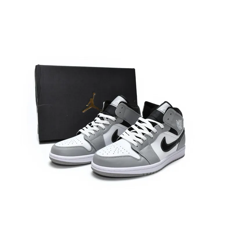 Air Jordan 1 Mid Light Smoke Grey Anthracite  554724-078 