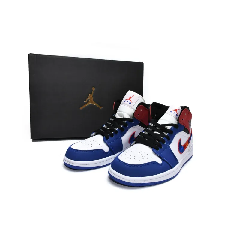 Air Jordan 1 Mid Multi-Color Swoosh  852542-146