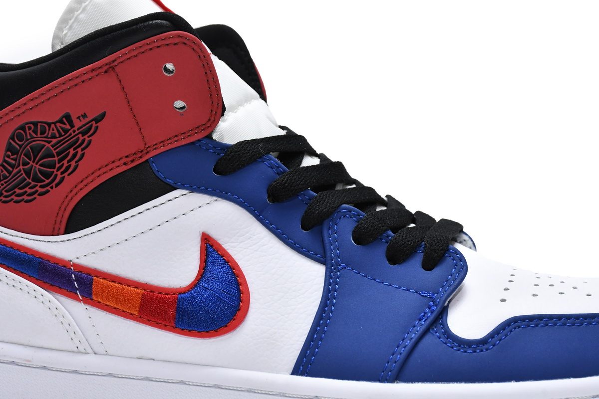 Air Jordan 1 Mid Multi-Color Swoosh 852542-146