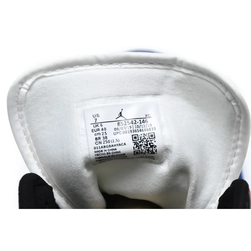 Air Jordan 1 Mid Multi-Color Swoosh  852542-146