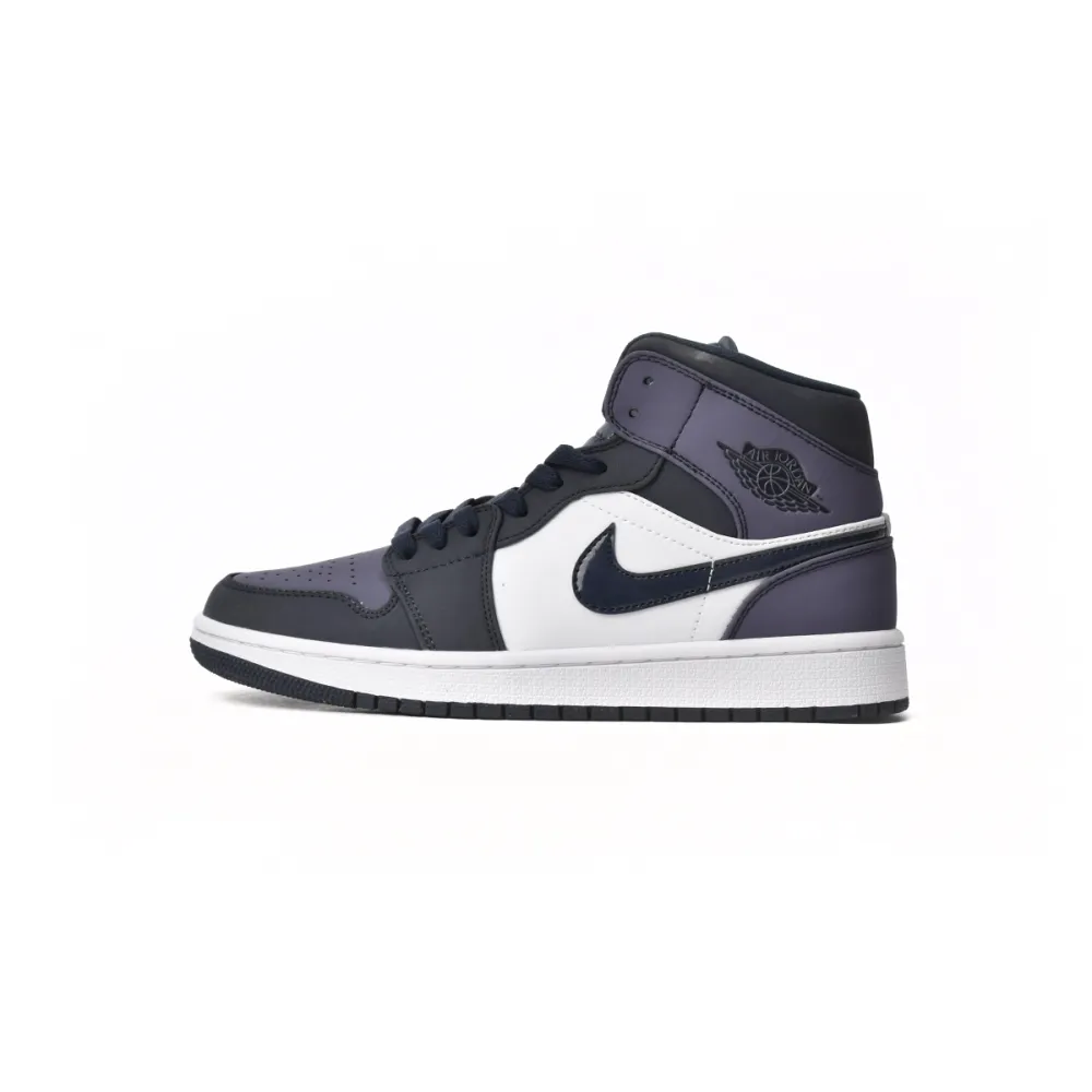Air Jordan 1 Mid Obsidian Sanded Purple  554724-445