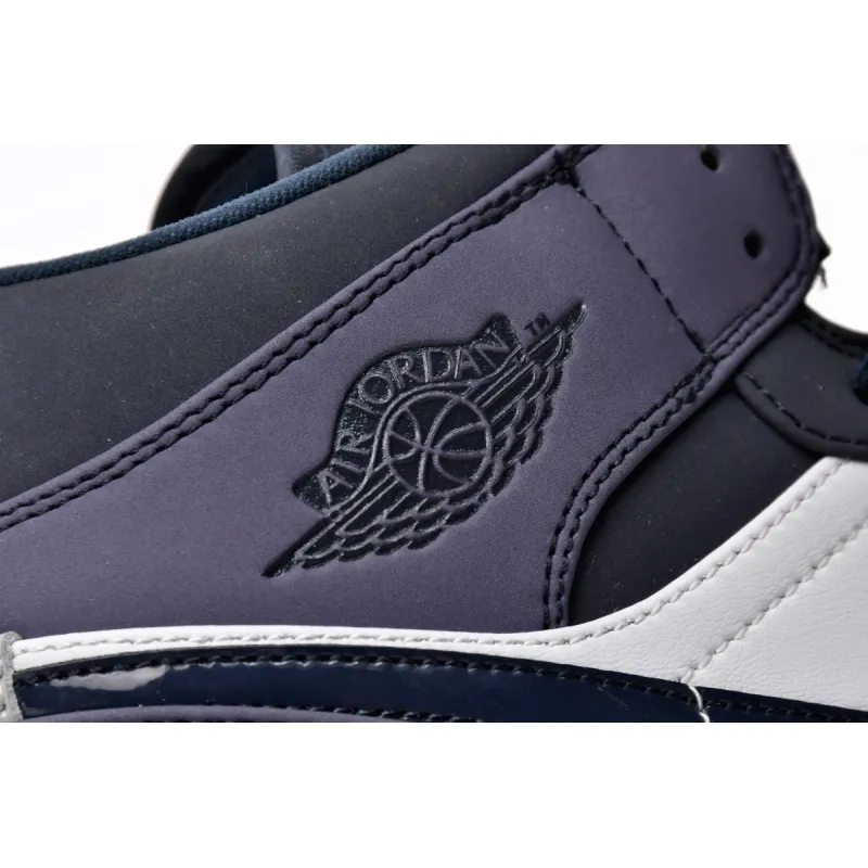 Air Jordan 1 Mid Obsidian Sanded Purple  554724-445