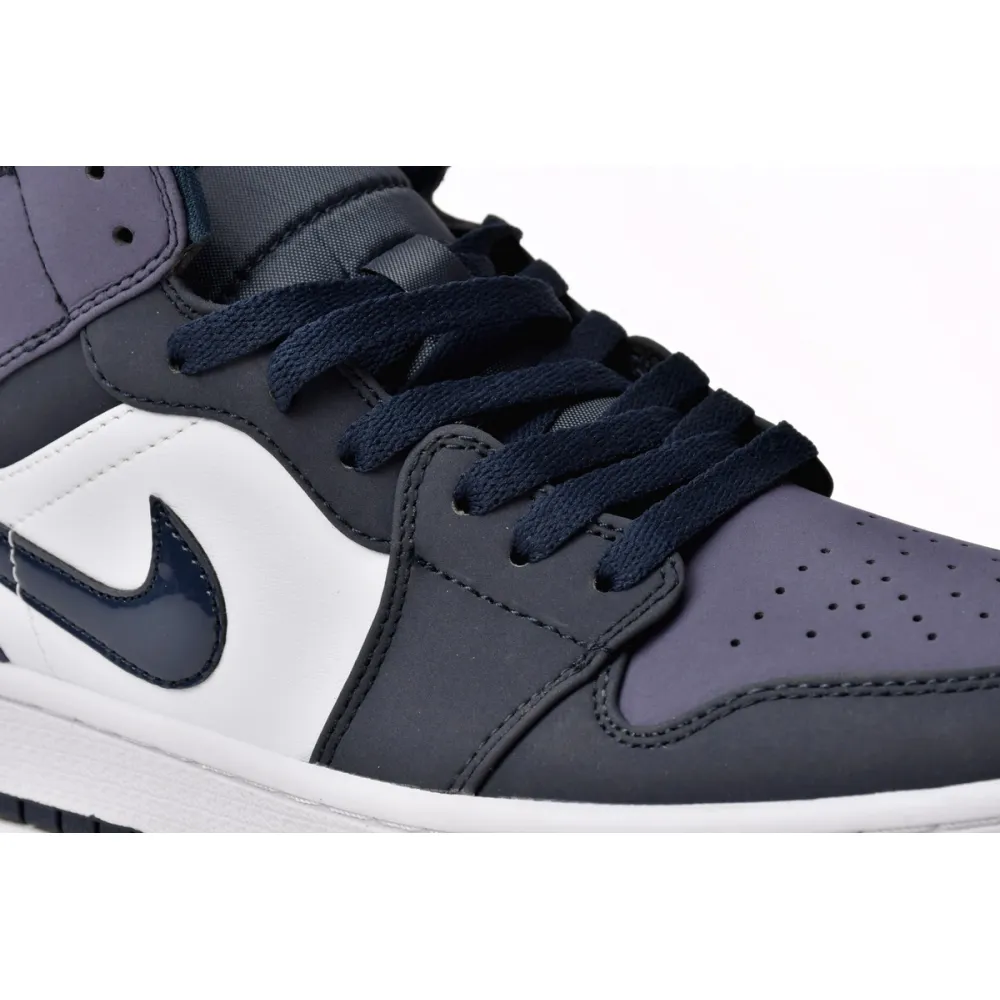 Air Jordan 1 Mid Obsidian Sanded Purple  554724-445