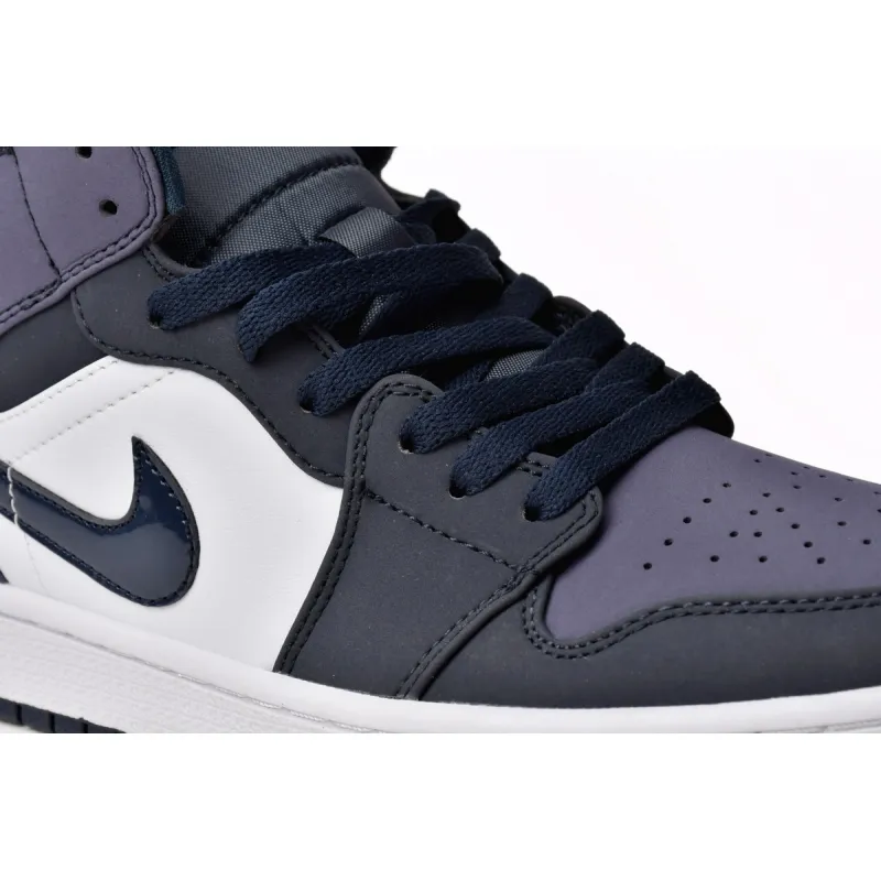 Air Jordan 1 Mid Obsidian Sanded Purple  554724-445