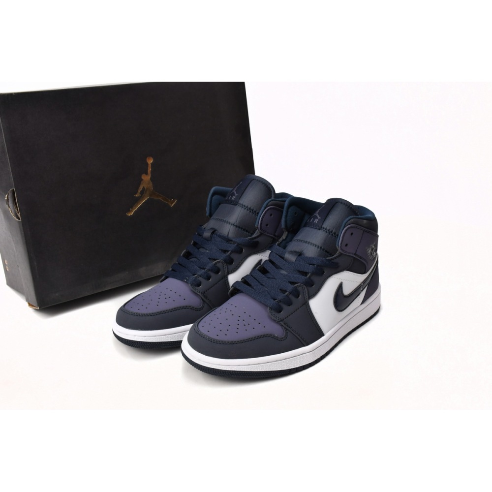Air Jordan 1 Mid Obsidian Sanded Purple  554724-445