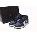 Air Jordan 1 Mid Obsidian Sanded Purple  554724-445