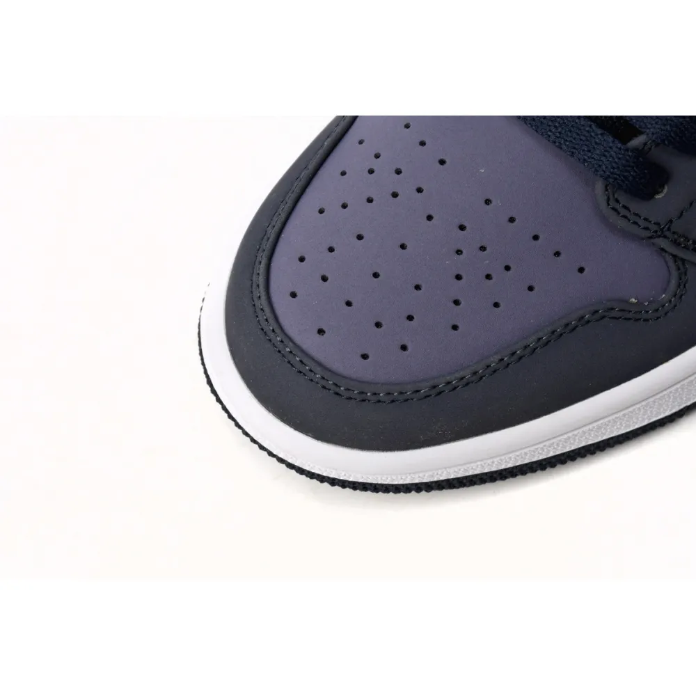 Air Jordan 1 Mid Obsidian Sanded Purple  554724-445