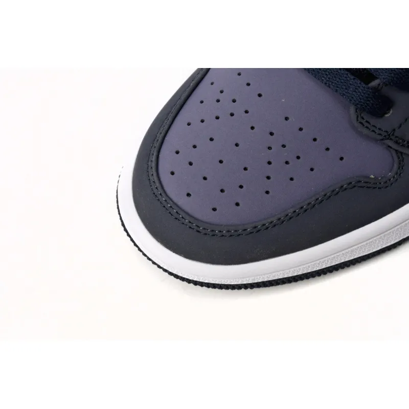 Air Jordan 1 Mid Obsidian Sanded Purple  554724-445