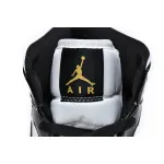 Air Jordan 1 Mid Patent Black White Gold  852542-007 