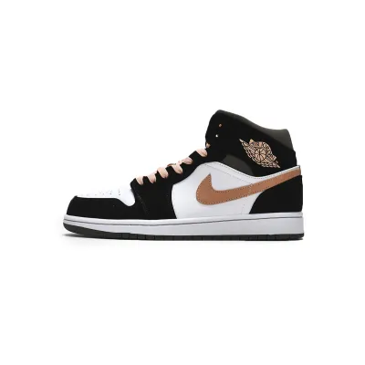 Air Jordan 1 Mid Peach Mocha (Women's)  DH0210-100  01