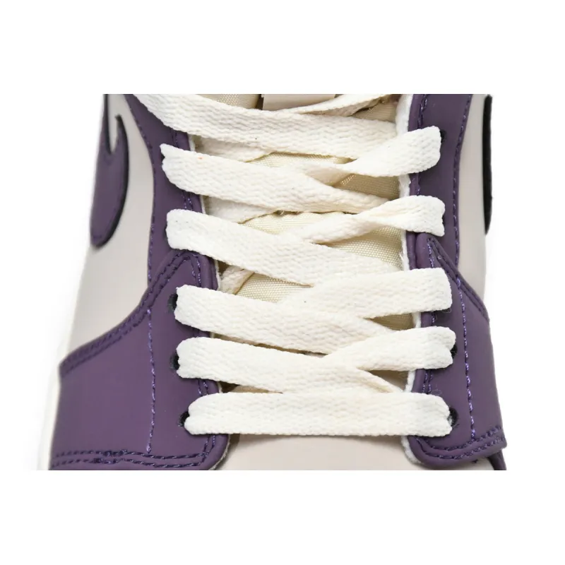 Air Jordan 1 Mid Pro Purple Desert Sand (GS)  555112-500