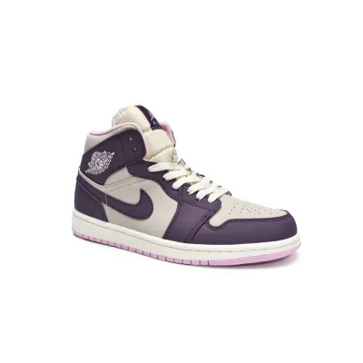 Air Jordan 1 Mid Pro Purple Desert Sand (GS)  555112-500 02