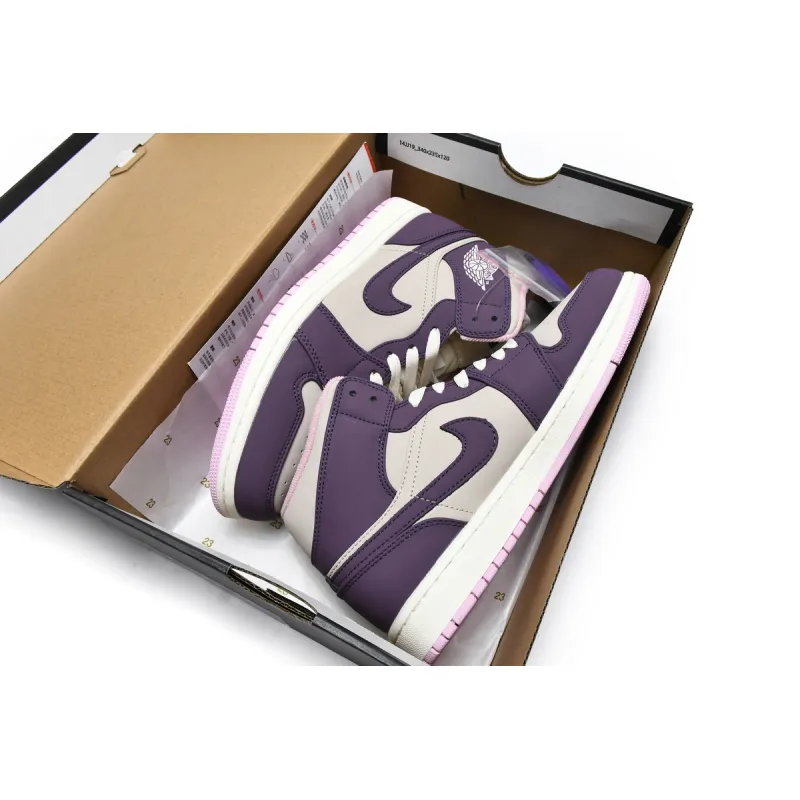 Air Jordan 1 Mid Pro Purple Desert Sand (GS)  555112-500