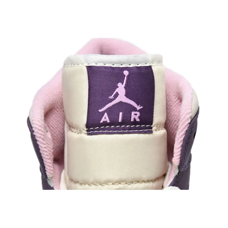Air Jordan 1 Mid Pro Purple Desert Sand (GS)  555112-500