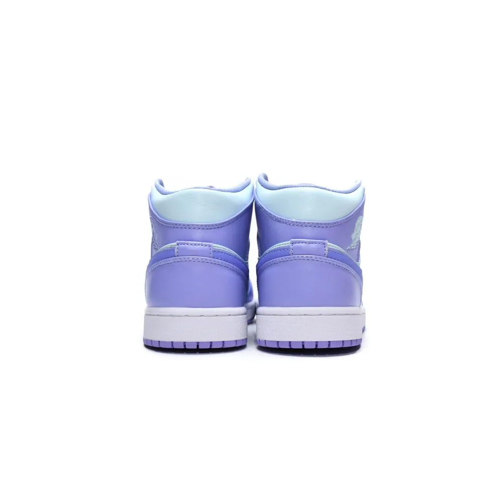 Air Jordan 1 Mid Purple Aqua  554724-500 