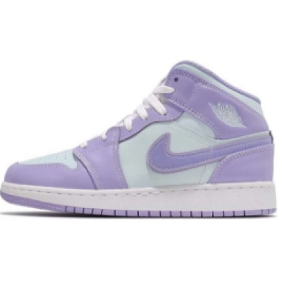Air Jordan 1 Mid Purple Aqua (GS)  554725—500 01
