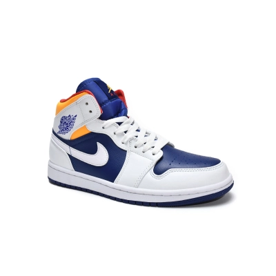 Air Jordan 1 Mid Royal Blue Laser Orange  554724-131 02