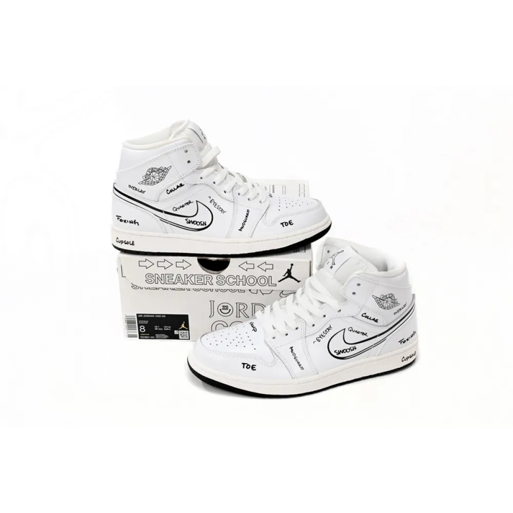 Air Jordan 1 Mid Schematic (GS)   DQ1864-100