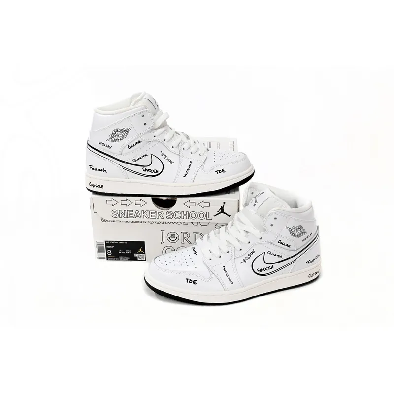Air Jordan 1 Mid Schematic (GS)   DQ1864-100
