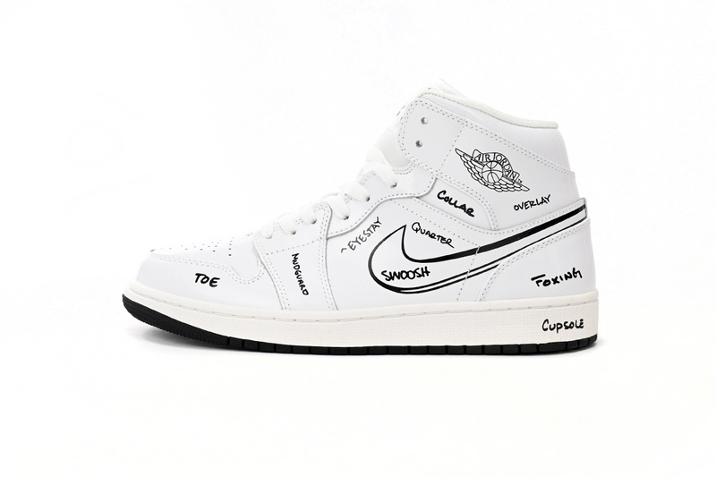 Air Jordan 1 Mid Schematic (GS) DQ1864-100