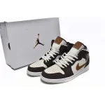 Air Jordan 1 Mid SE Brown Basalt Oatmeal (Women's)   DO6699-200