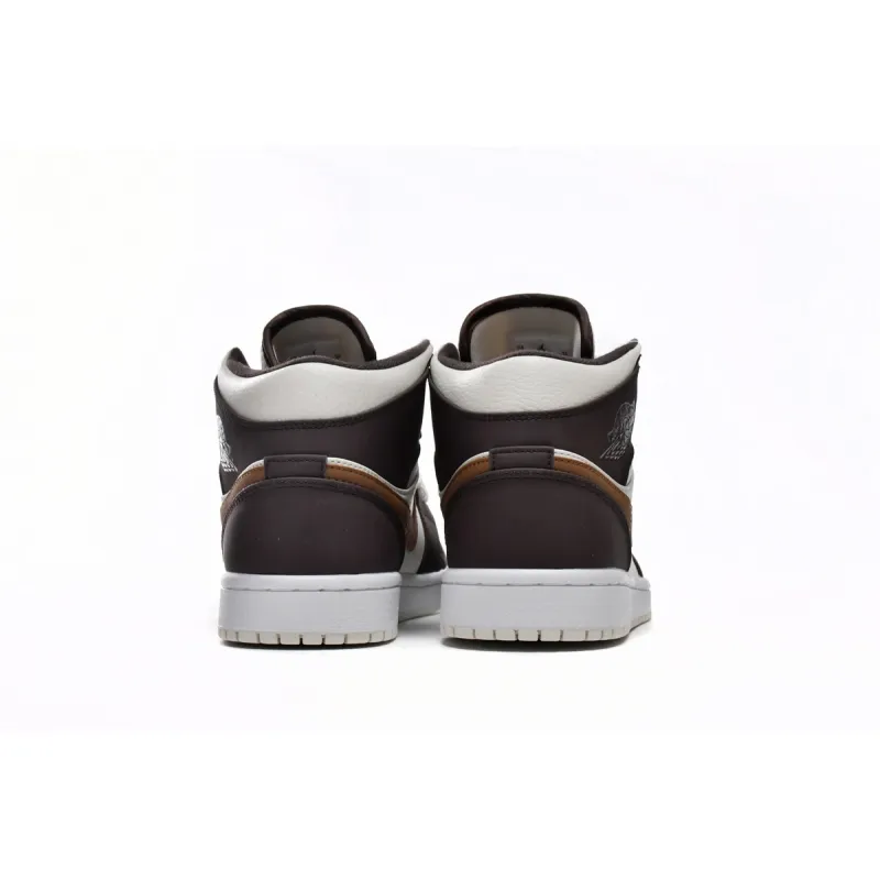 Air Jordan 1 Mid SE Brown Basalt Oatmeal (Women's)   DO6699-200