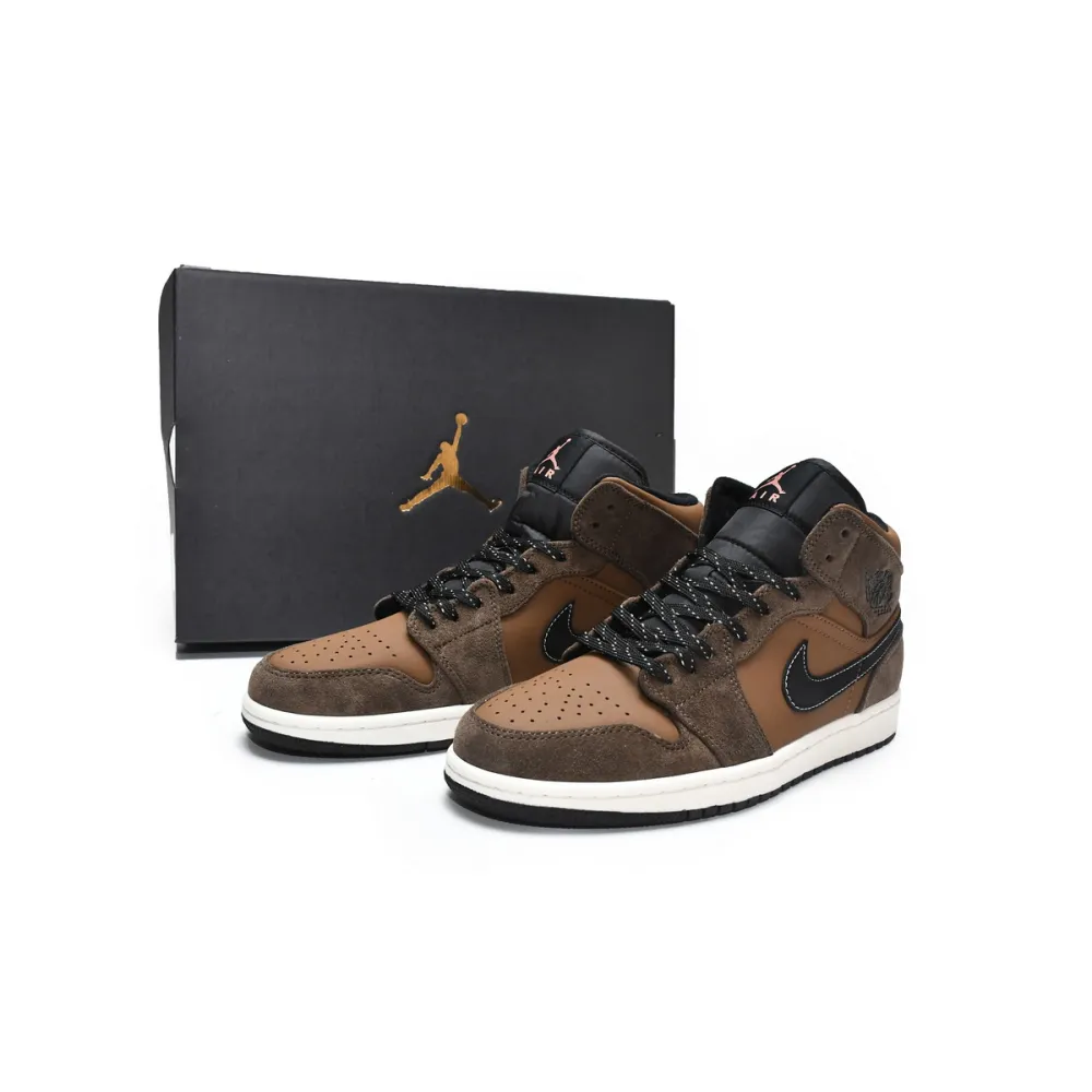 Air Jordan 1 Mid SE Dark Chocolate  DC7294—200