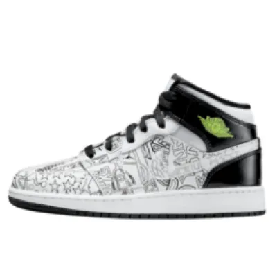 Air Jordan 1 Mid SE DIY (GS)   DC4099—100 01