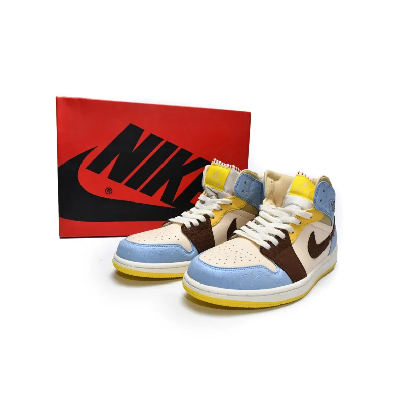 Air Jordan 1 Mid SE Fearless Maison Chateau Rouge  CU2803-200
