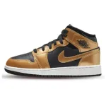 Air Jordan 1 Mid SE Metallic Gold Black (GS)   DR6967—071