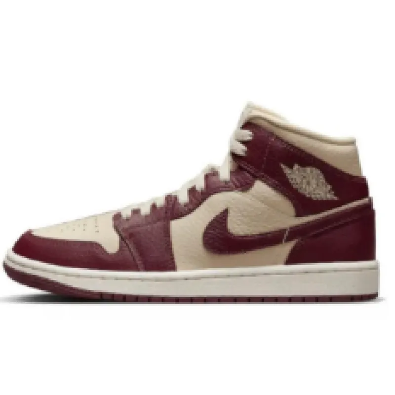 Air Jordan 1 Mid SE Split Beach Cherrywood Red (Women's)   DR0501—200