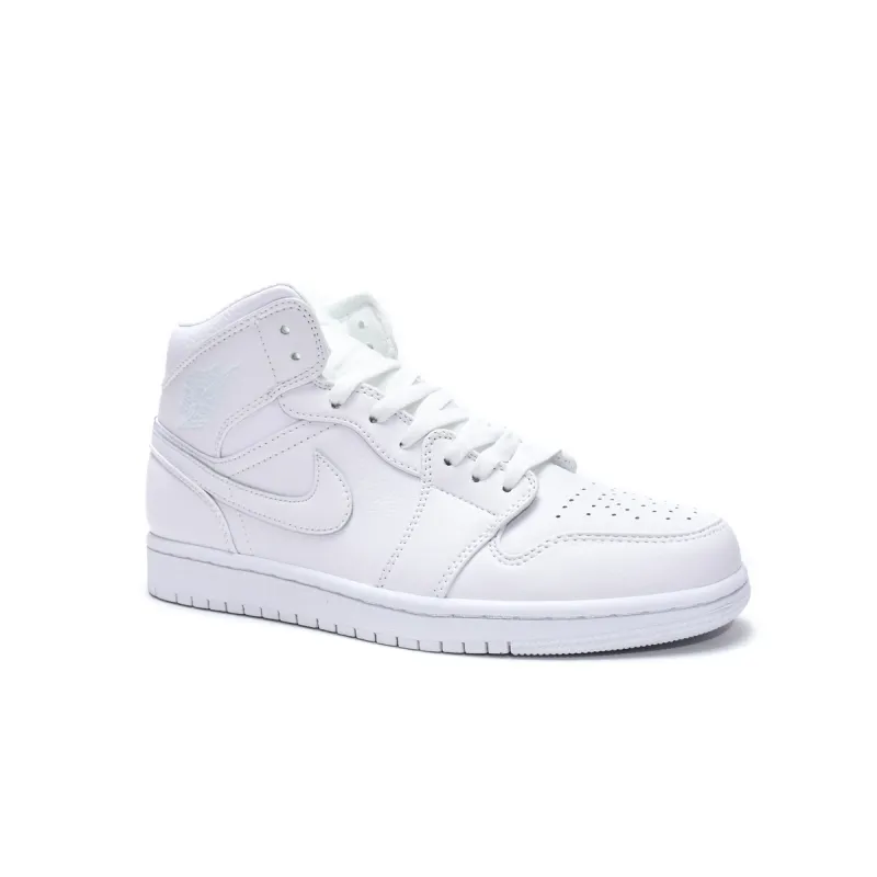 Air Jordan 1 Mid Triple White (2019)   554724-129