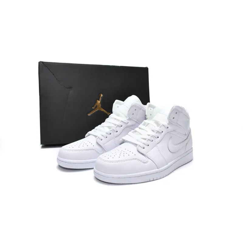 Air Jordan 1 Mid Triple White (2019)   554724-129