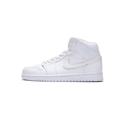 Air Jordan 1 Mid Triple White (2019)   554724-129 01