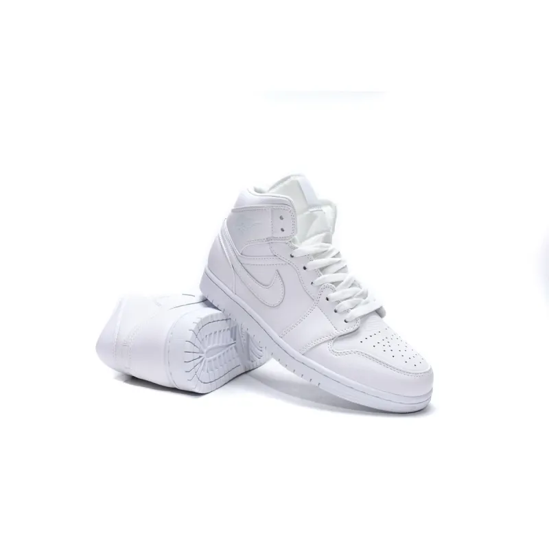 Air Jordan 1 Mid Triple White (2019)   554724-129