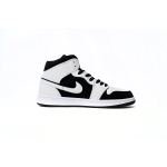 Air Jordan 1 Mid White Black  554724-113 