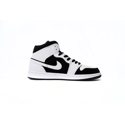 Air Jordan 1 Mid White Black  554724-113  02