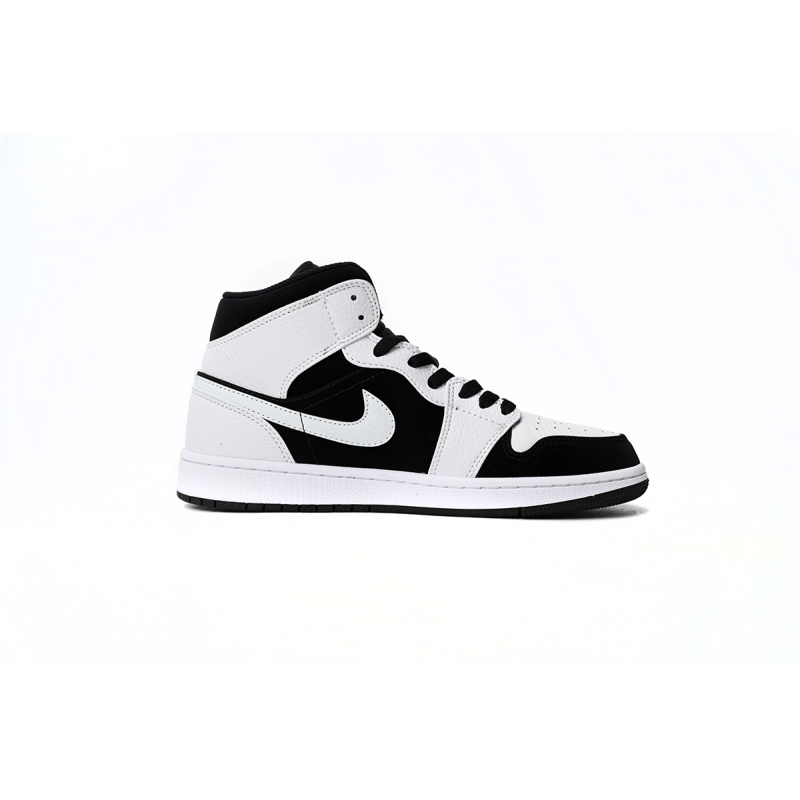 Air Jordan 1 Mid White Black  554724-113 