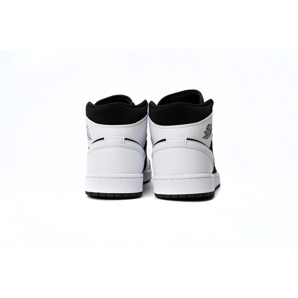 Air Jordan 1 Mid White Black  554724-113 