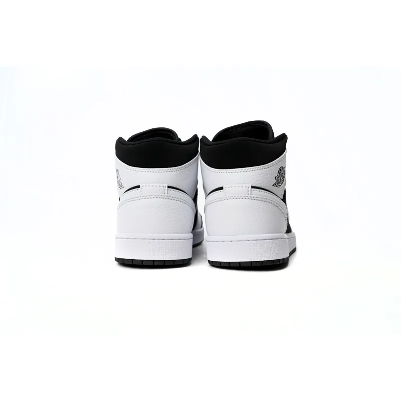 Air Jordan 1 Mid White Black  554724-113 